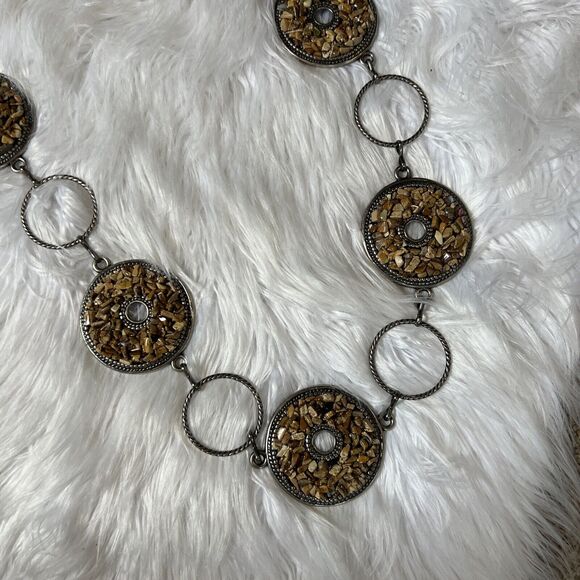 Vintage Chain Belt With Pebbled Loops main image 4
